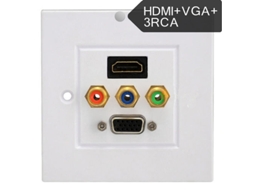 Painel De Parede Multimídia Integrado Com Conectores Hdmi, Usb, Vga E 3rca Para Áudio E Vídeo