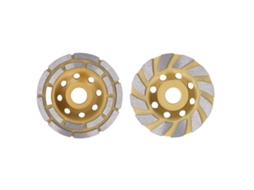 Conjunto de discos de desbaste diamantados de 4,5 polegadas, com segmentos duplos e turbos, sem arruela.