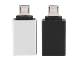 2 Adaptadores Conversores USB Micro OTG para Transferência de Dados, Carregamento de Móveis, Portáteis e Consoles | S/MARCA
