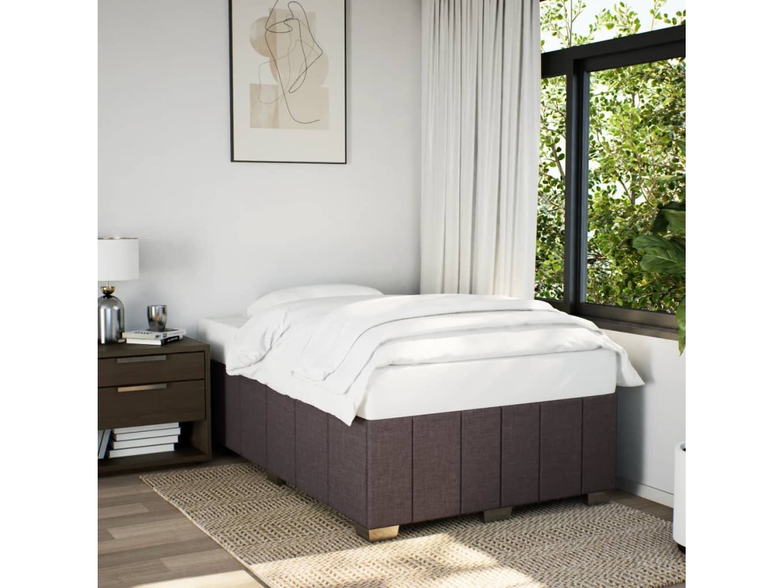 Vidaxl Estrutura De Cama Sem Colchão 120x190cm Castanho Escuro