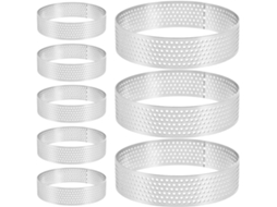 Conjunto de 8 anéis Iplusmile Confeitaria em aço inoxidável 430