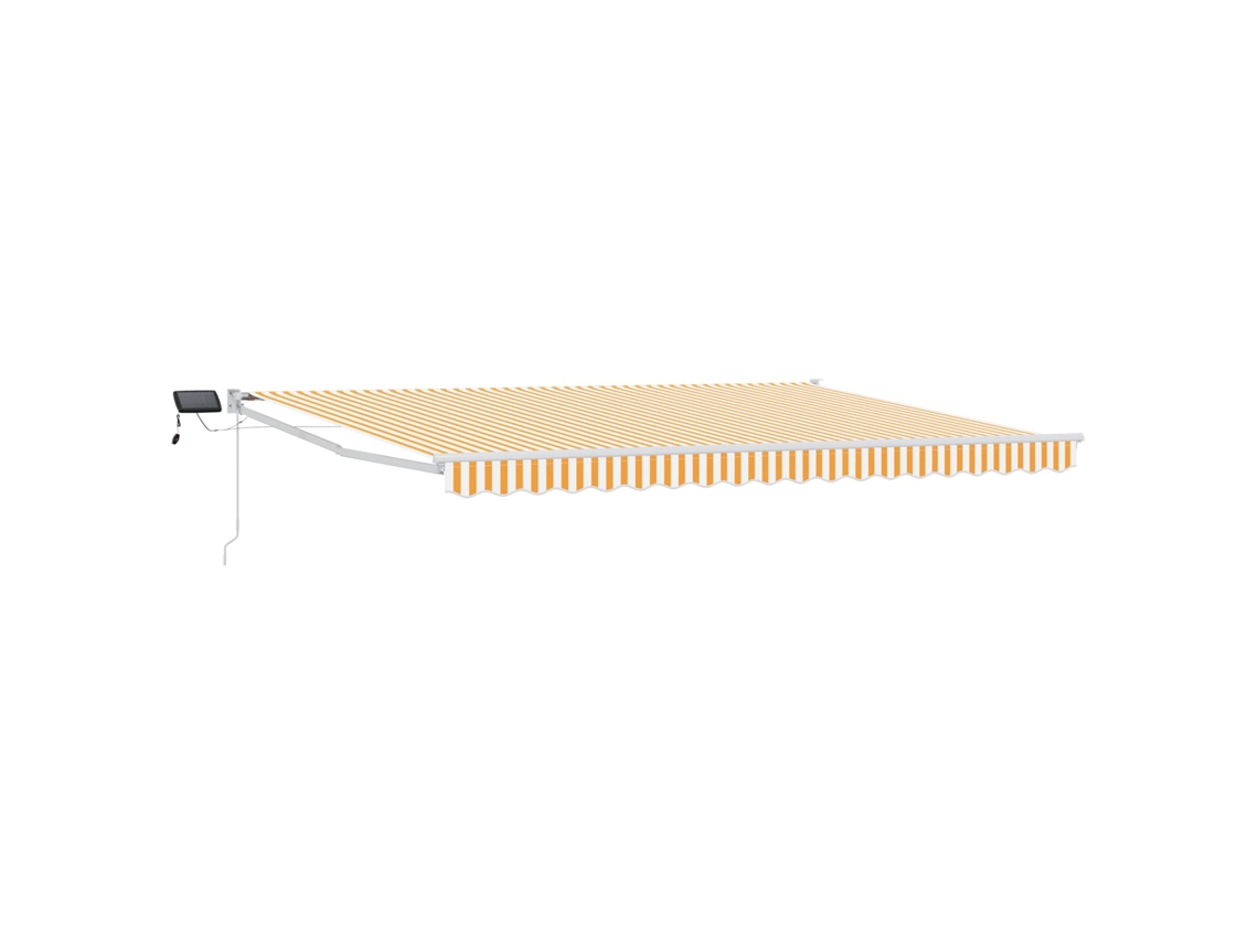 Conjunto 1 Sombra De Sol Externa Vidaxl Amarelo Poliéster (4 × 3 M)