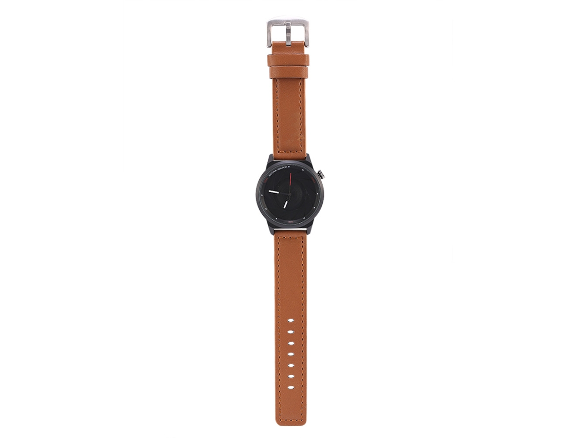 Reloj Analógico De Cuarzo Para Hombre Con Correa De Pu Marrón, Reloj De Pulsera Masculino