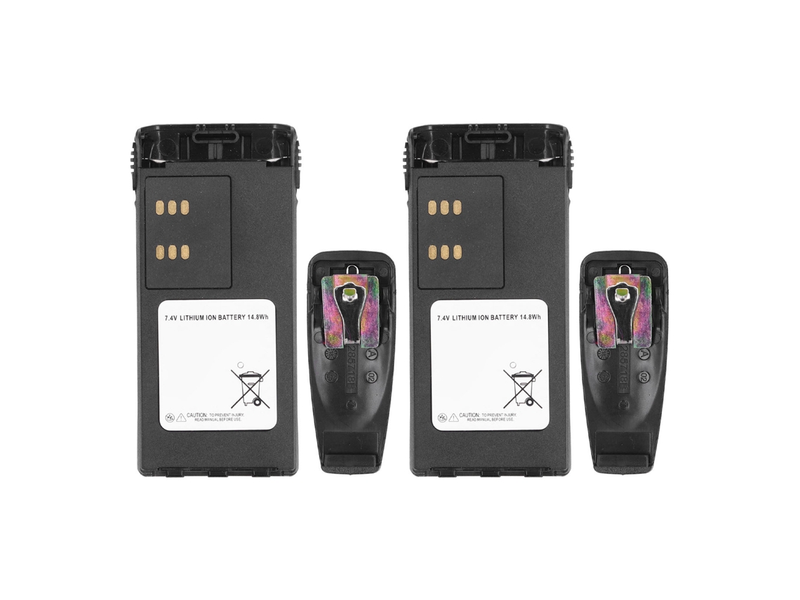 2 Baterias Recarregáveis 7.4v 1800mah Para Rádio De Comunicação Com Clip De Cinto Para Gp140 Gp320 Gp328 Ip68