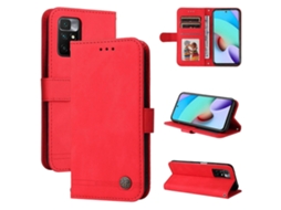 Capa De Couro Com Estampa De Árvore Da Vida, Botões De Metal E Design Horizontal Flip Para Xiaomi Redmi 10, Com Suporte, Compartimento Para Cartões, C