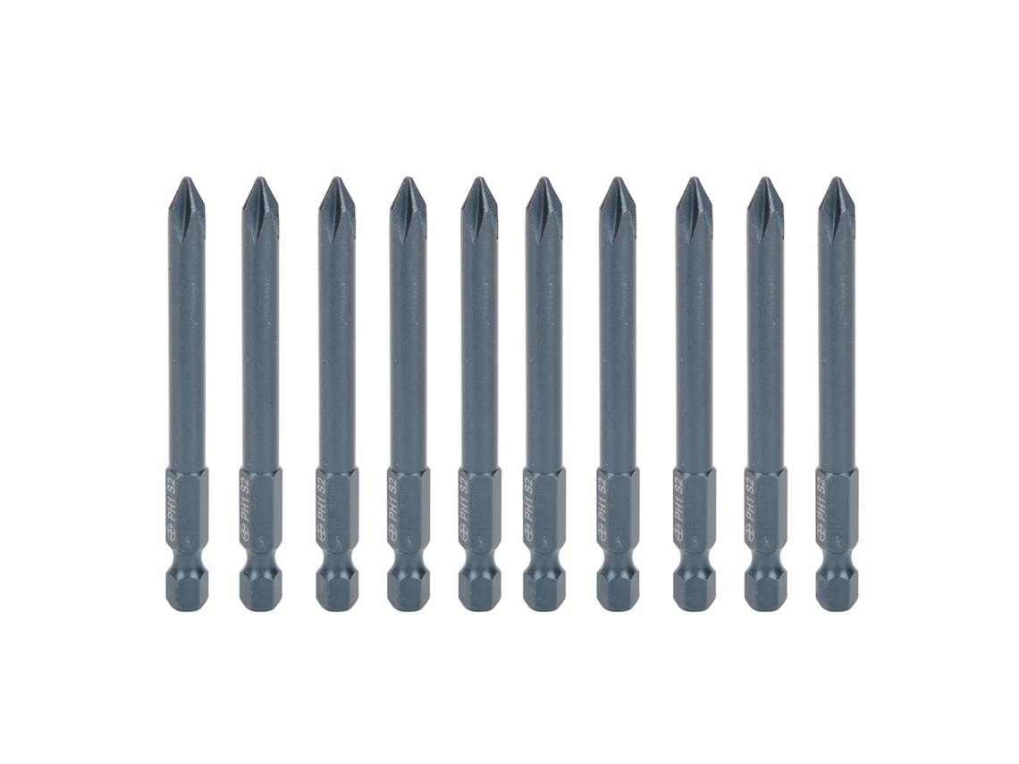 10 Bits Parafusadeira Elétrica S2 Aço Liga Azul Magnética 75x6.3mm Acessórios