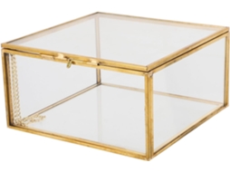 Caixa De Joias De Vidro Transparente Nuobesty, 15 X 15 X 75 Cm, Com Tampa, Pequena Caixa De Apresentação.