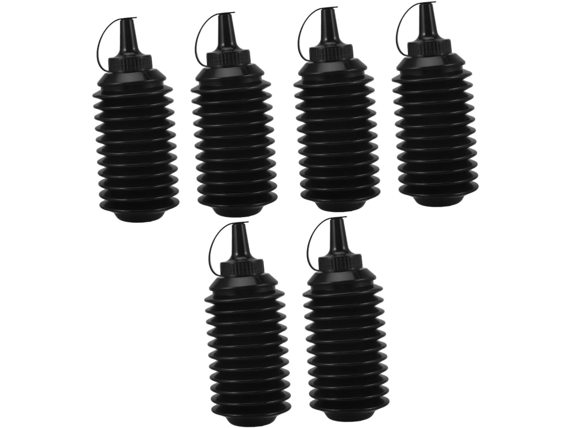 Conjunto De 6 Garrafas Dobráveis Para Bolinhas De Modelar, Fáceis De Guardar E Transportar. Compressíveis.