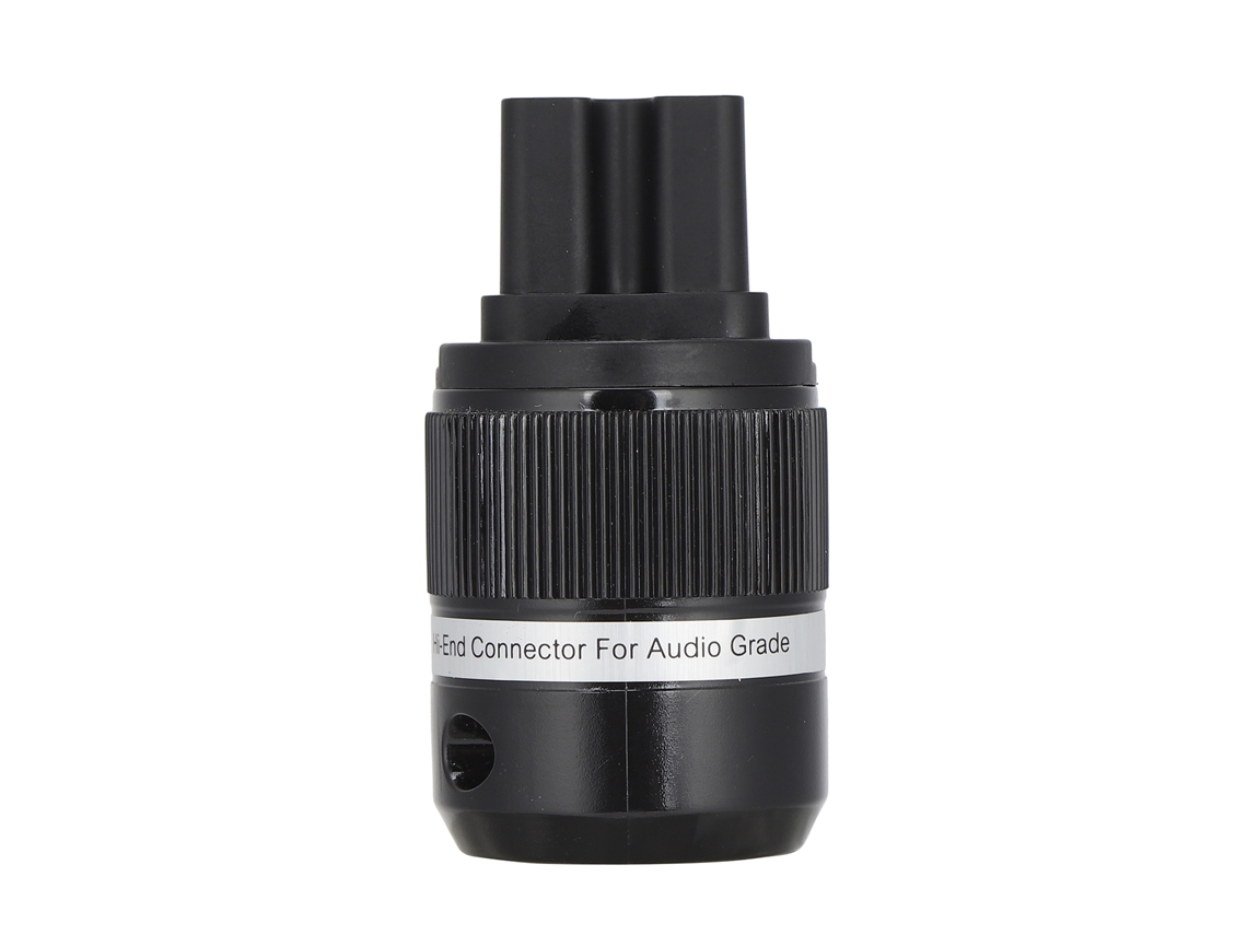 Conector fêmea IEC F100R, cobre puro banhado a ródio para áudio CA
