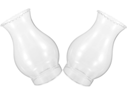Conjunto de 2 Peças de Protetores de Vidro para Lamparinas a Óleo em Estilo Retrô, com Proteção Contra Vento e Chamas. SFUSHOS