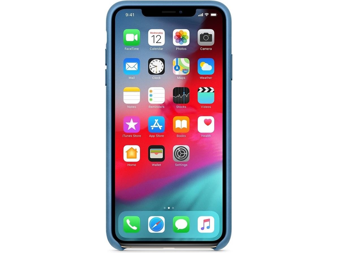 Capa APPLE iPhone XS Max Leather Azul