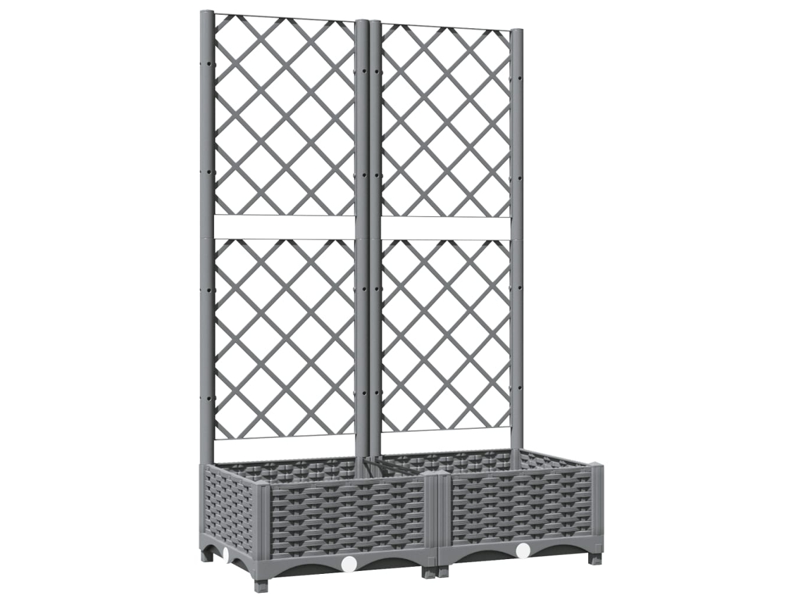 Garden Planter, Garden Planters Vidaxl Cinzeto Polipropileno (80 X 40 X 121.5 Cm)