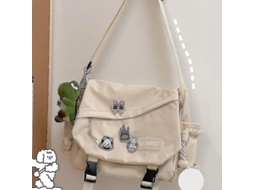 Mochila messenger retrô S/MARCA para homem, grande capacidade, leve, ajustável