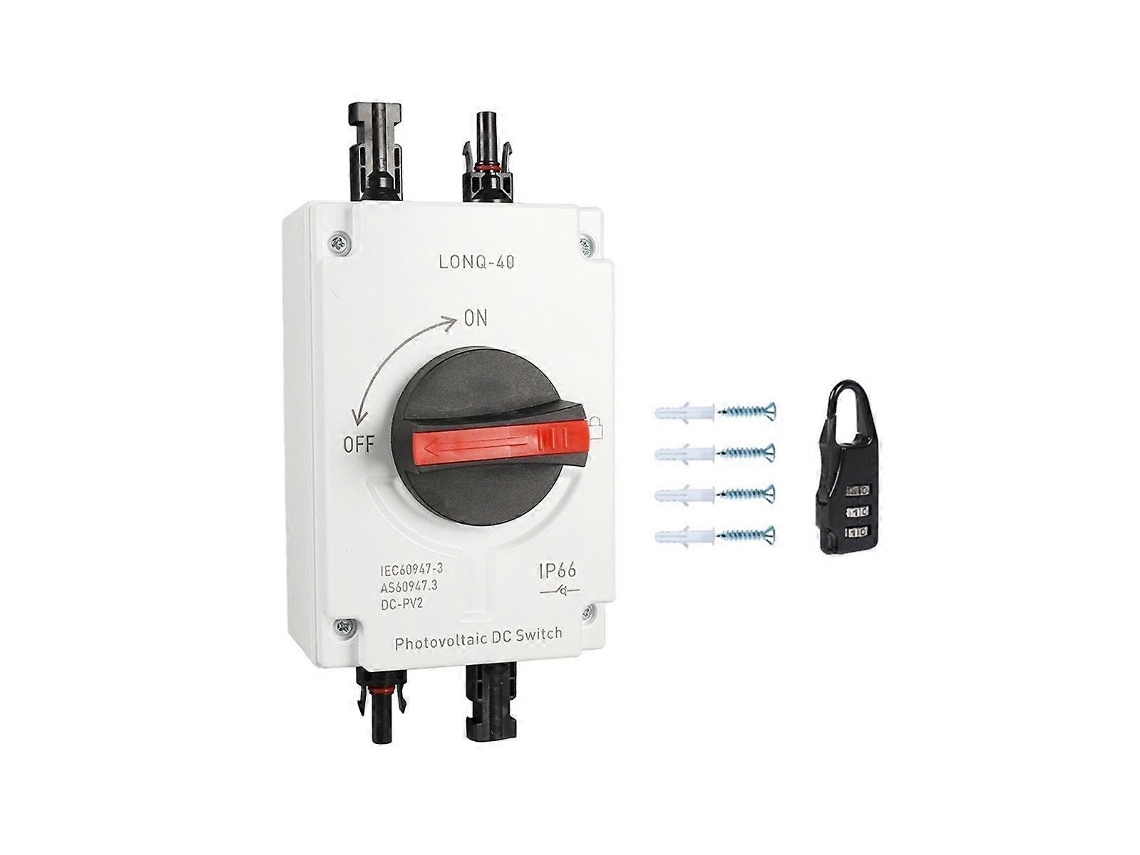Interruptor De Desconexão Solar Fotovoltaica, Lonq 40, Interruptor Isolador Solar Cc, À Prova Dágua Ip66, Cc 1000 V, 3 A Olysi Shop