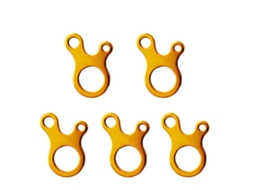Conjunto de 10 Mosquetões Liga Metálica para Fixação Corda Barraca Camping, Dourados. AQUAFORGE