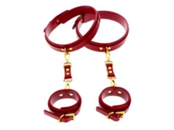 Manetes - Taboom - Pulsos-coxas - Vermelho - Adultos - Couro Vegan