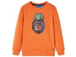 Sweatshirt Para Criança Laranja-escuro 104