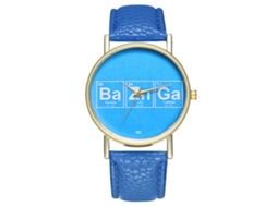 Reloj De Cuarzo Unisex Con Correa De Cuero Pu Simple Regalo De Cumpleaños T85-a Azul Real