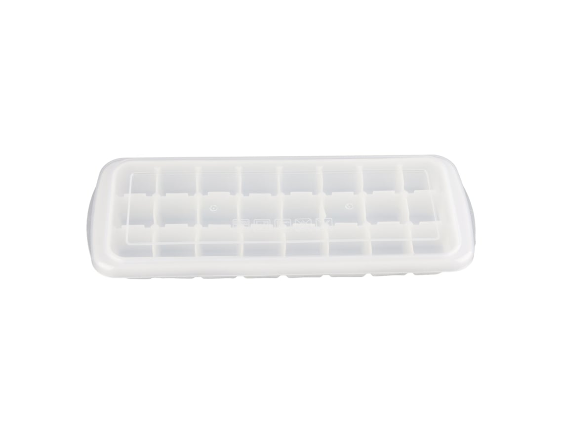 Forma De Gelo 24 Células Silicone Flexível Tampa Selada