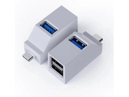 Hub Usb 3.0 De 3 Portas Para Mini Adaptador Splitter, Extensor