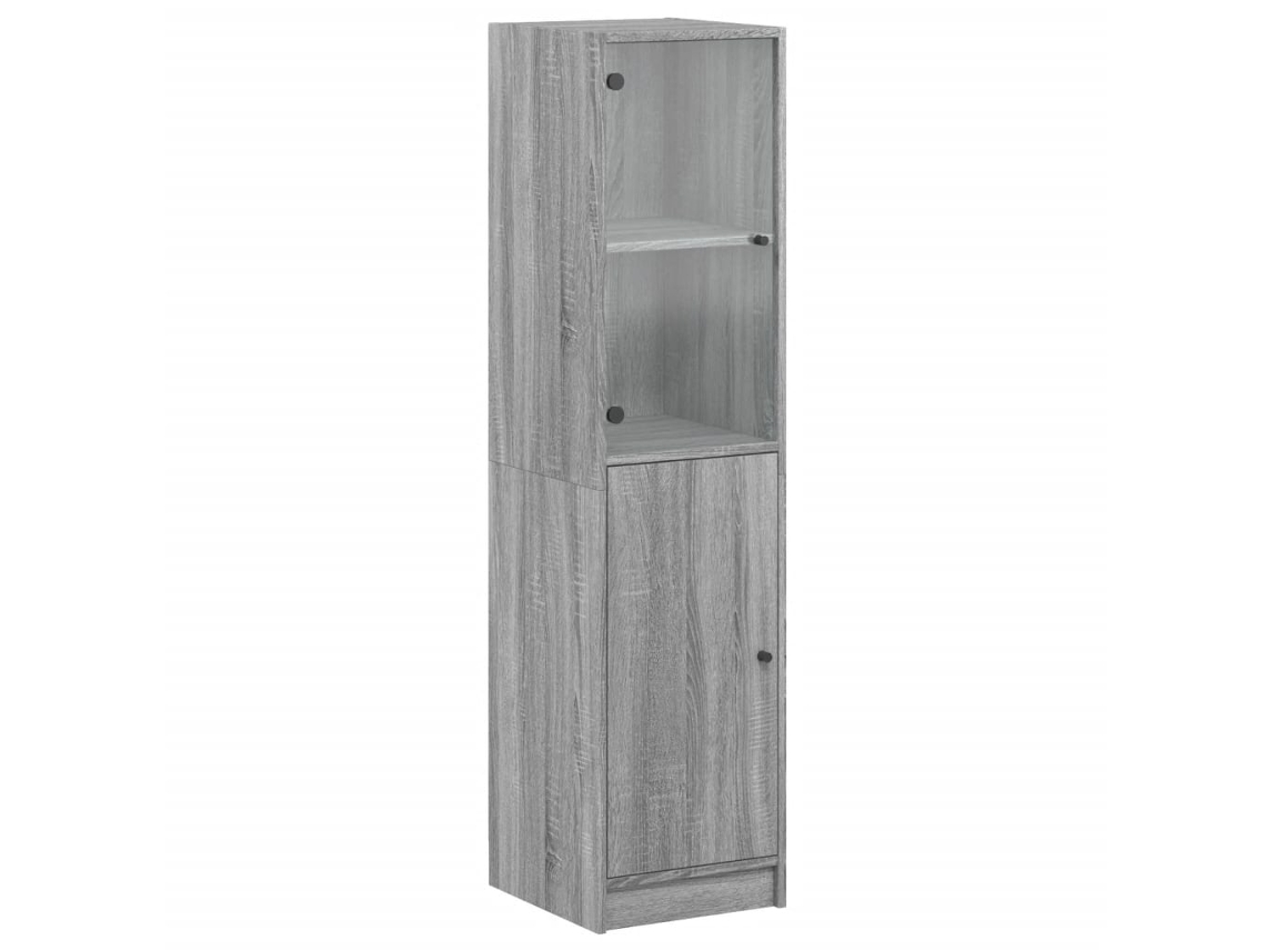 Aparador alto com porta de vidro Cinzento Sonoma MAISON EXCLUSIVE (35x37x142 cm)