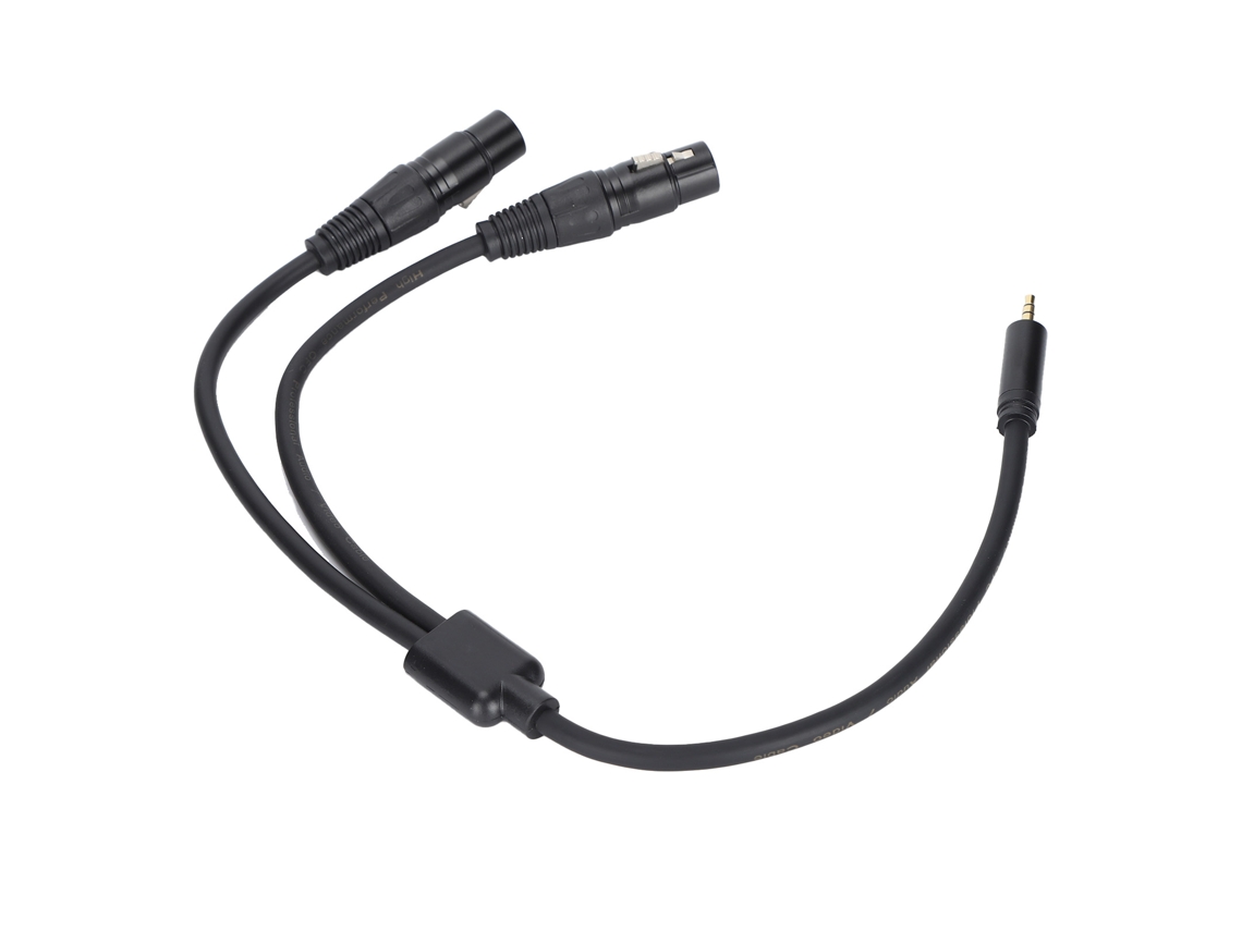 Cable adaptador divisor em Y de duplo XLR fêmea para 3,5 mm macho para microfone de áudio S/MARCA