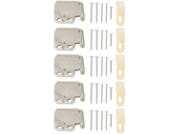 Conjunto De 5 Mosquetões De Mola Com Trava Automática Para Portas De Aço, Revestidos Em Nylon.