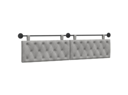 Conjunto 1 Cabeceira Moderna Vidaxl Cinzento-claro Veludo (210 X 55 X 7 Cm)
