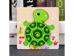 Puzzles De Madeira Para Bebés E Crianças De 1, 2 E 3 Anos, Brinquedos Montessori Educativos Para Bebés Tartaruga Hexinyigjly