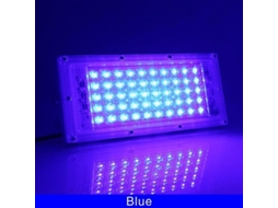 2026-foco Led Exterior Impermeável Ip65 50w 220-240v 180° Rgb/branco Quente/frio Alumínio Azul
