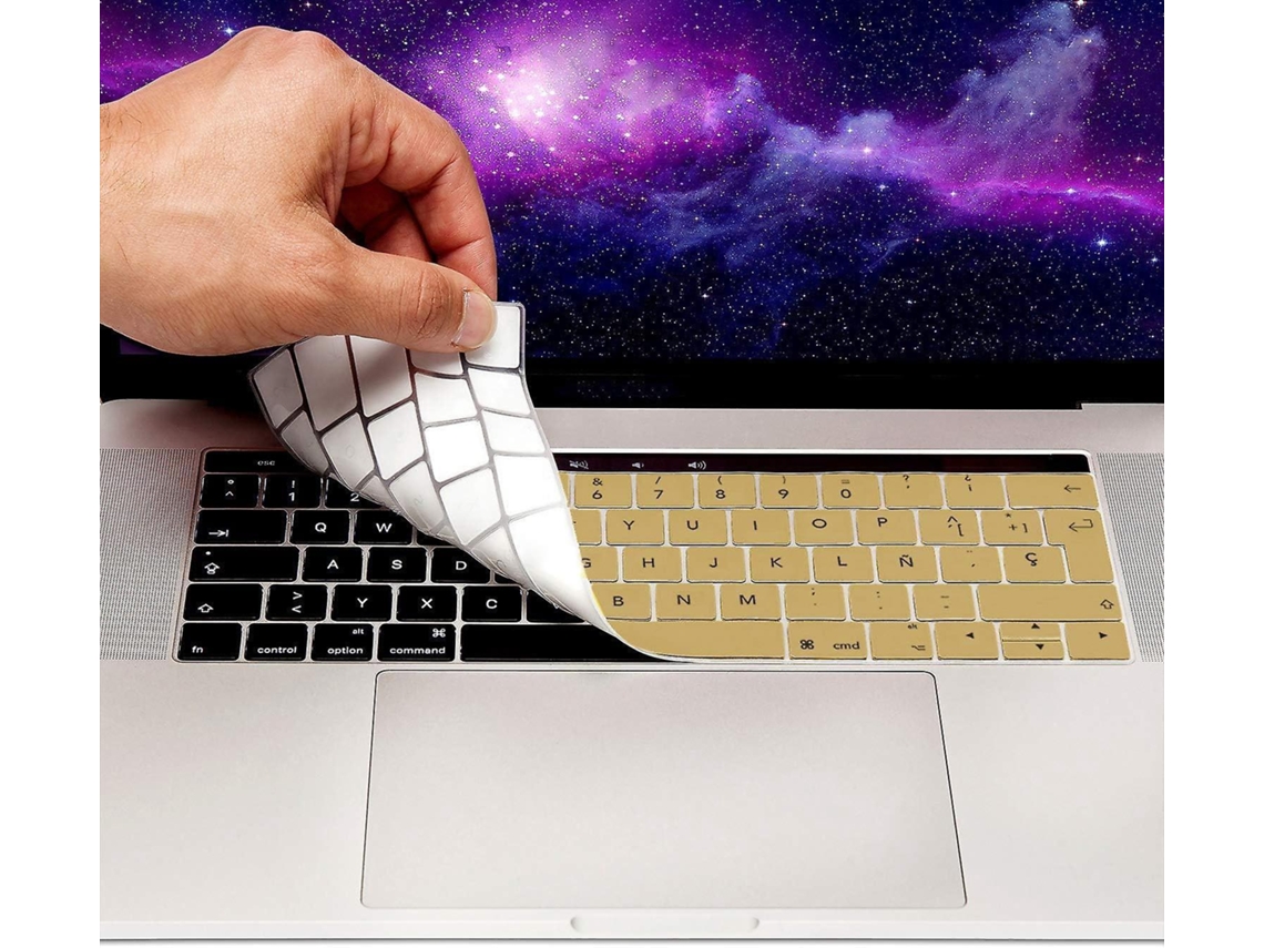 Gold Capa De Teclado Mygadget Para Apple Macbook Pro 13 E 15 Touch Bar Capa De Silicone Para Teclado Almofada Ultrafina Brilvibera