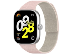 Bracelete Para Redmi Watch 6 / 5 / 4 - Silicone Macio Magnético - Textura De Lichia - Plugue De Metal Rosa Estelar