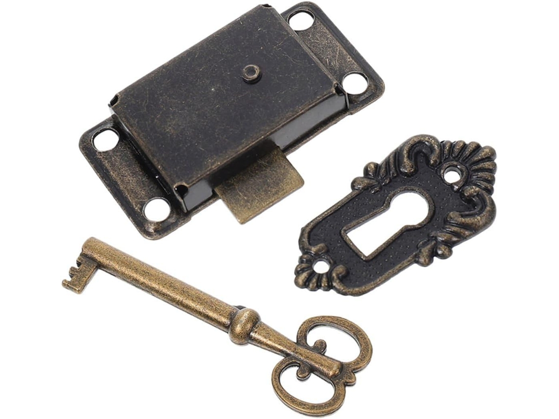 Fechadura De Ferragem Para Cômoda Com Design Em Metal Antigo E Estilo