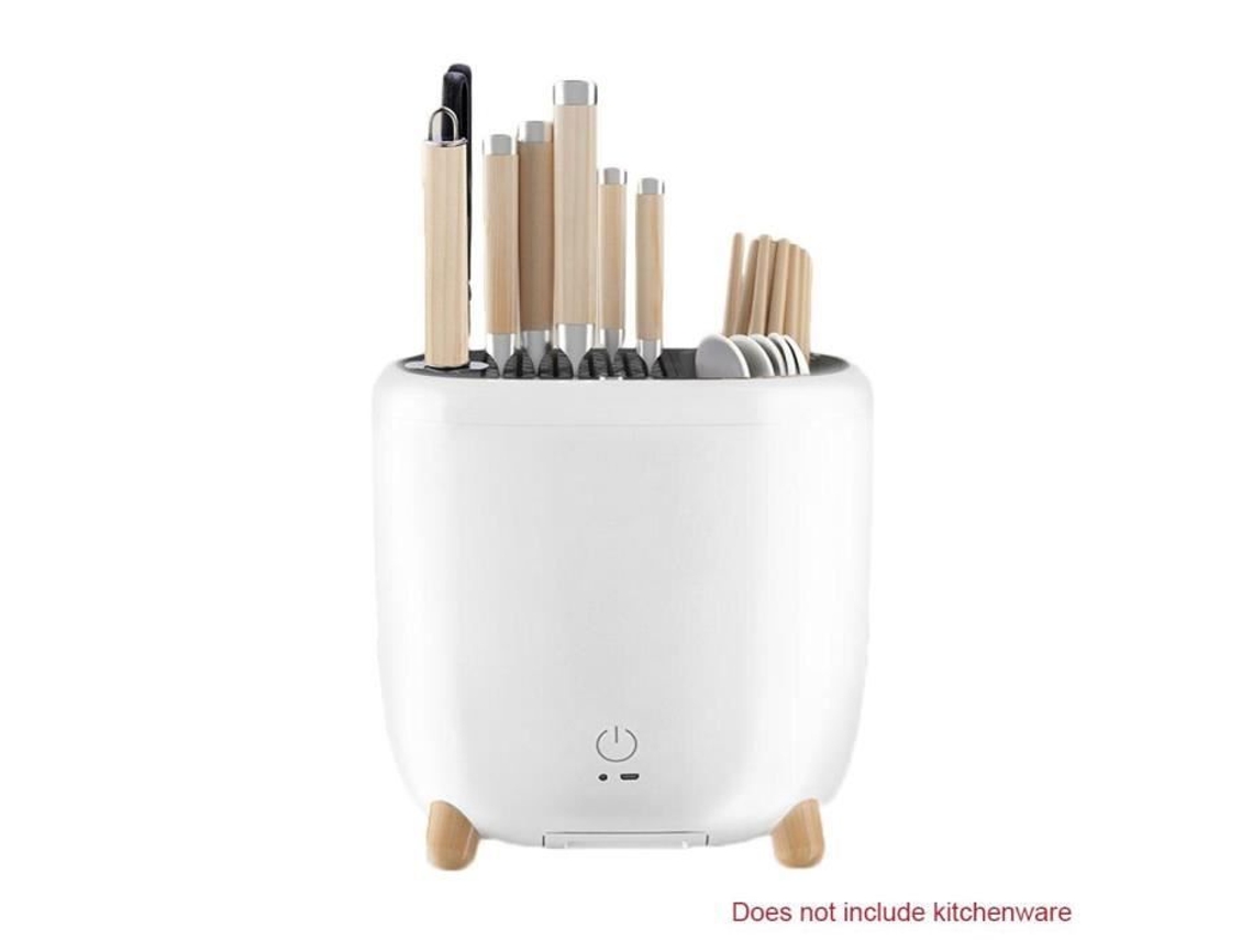 Talheres para Bebês Utensílios de Cozinha Multifuncional para Drenagem Doméstica Talheres Facas Pauzinhos Suporte-Tipo Branco