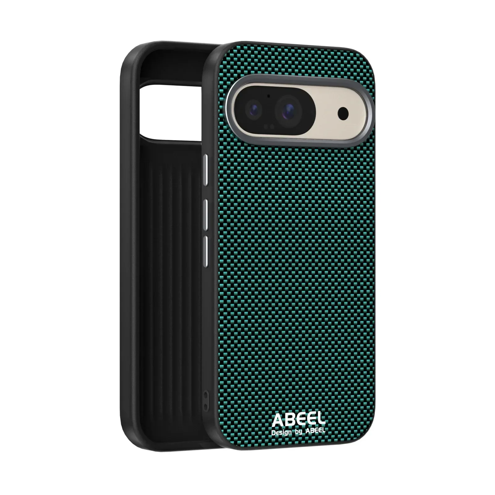 (verde, Google Pixel 9a) Capa Ultrafina De Metal Com Lente Magnética, Textura De Fibra De Carbono E Resistente A Impactos Para Magsafe.