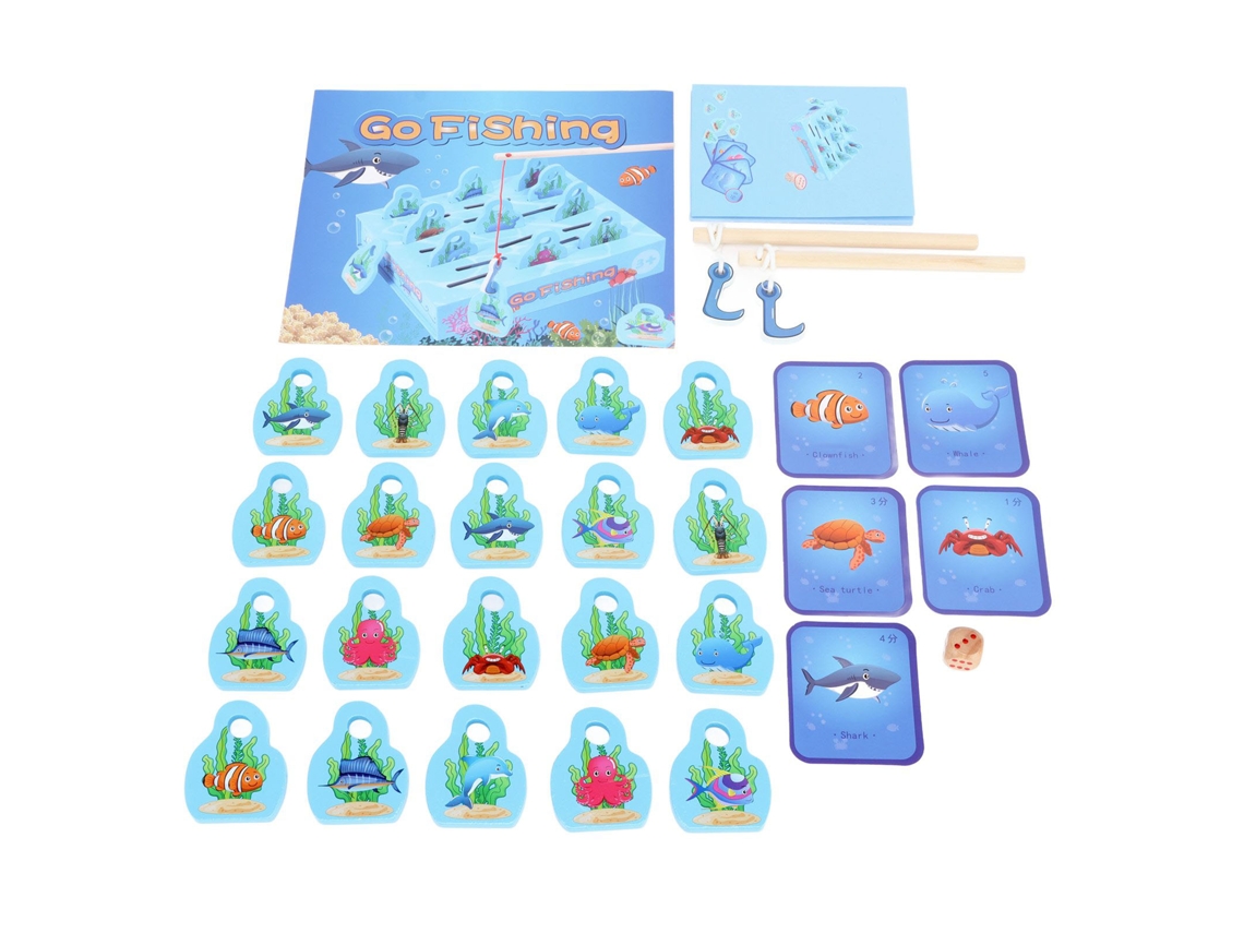 Bj-Madeira Jogo de Pesca para Crianças Melhora Coordenação com Diferentes Pais Blocos de Madeira Conjunto Educacional