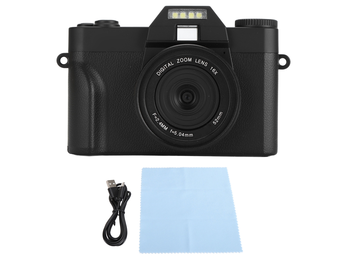 Câmera Digital Câmera de Vlog 4k com Zoom 16x Tela Flip 75mp EOOCOO (wifi Auto Foco)