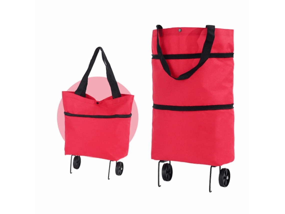 1 Bolsa Dobrável, Pequena para Carrinho, Grande para Compras no Supermercado, Carrinho de Compras Portátil com Design Artesanal GOKOCO