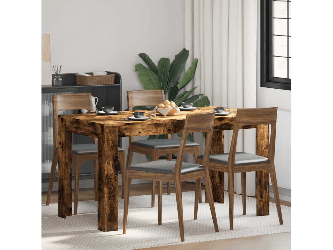 Vidaxl Mesa De Jantar 140x74,5x76 Cm Derivados Madeira Carvalho Fumado