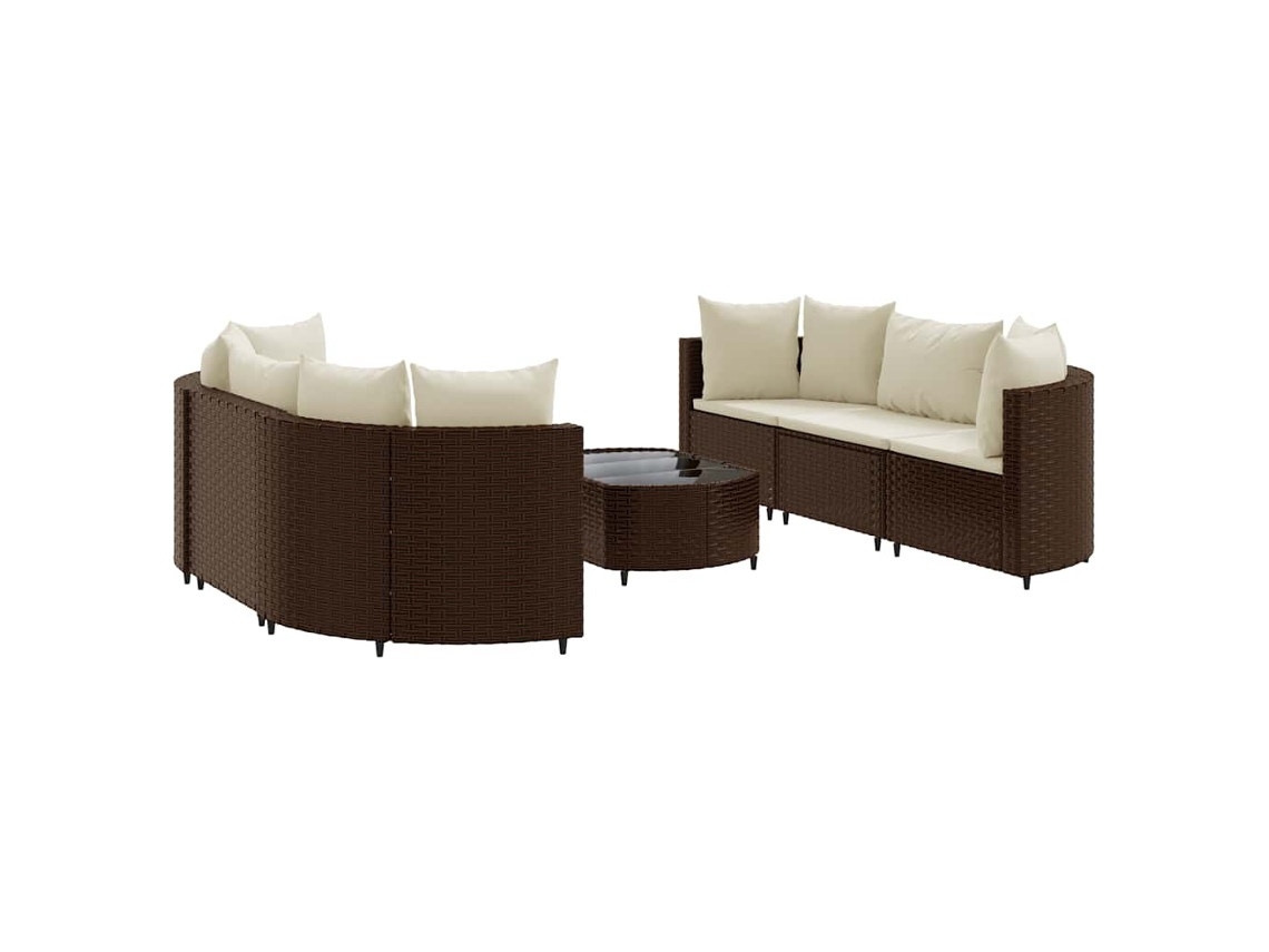 Garden Sofa Set, Garden Sofa Sets Vidaxl Marrom Rattan / Vime (n/a)