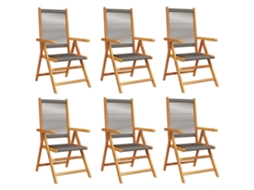 Reclining Folding Chair, Reclining Folding Chairs Vidaxl Cinzeto Madeira (n/a)