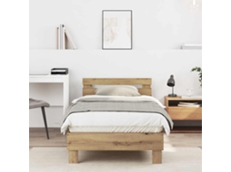 Vidaxl Estrutura Da Cama Carvalho Artesanal 203 X 95 X 70 Cm