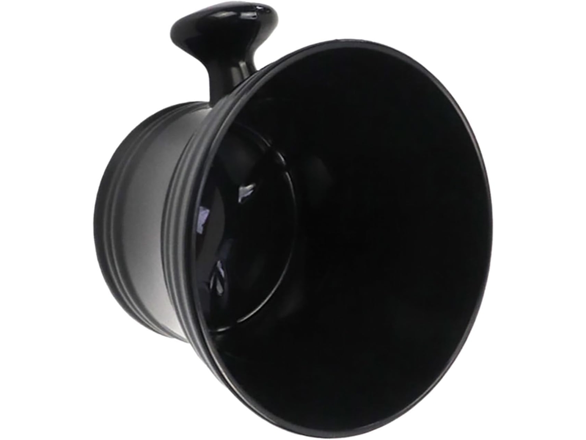 Barbear Tigela Em Abs Preto Com Base Estavel E Design Simples, Elegante E Natural.