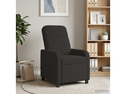 Vidaxl Recliner De Massagem Preto Bouclé