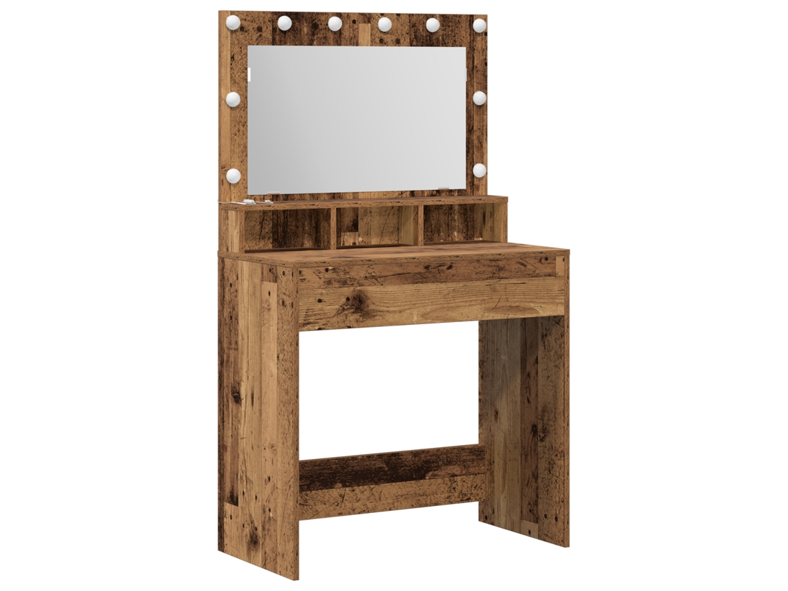 Conjunto 1 Mesa De Vestir Vidaxl Castanho Derivados De Madeira (75,5 X 41 X 135 Cm)