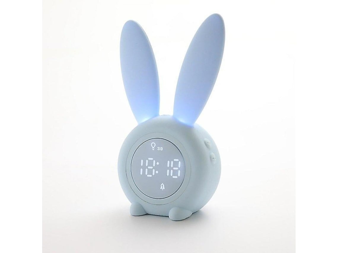 Despertador Luminoso para Crianças Coelho Fofo Despertador
