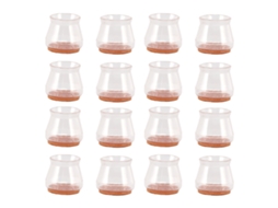 16 Protetores de Pés de Cadeira Silicone | S/MARCA