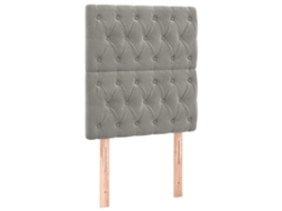 Cabeceira Cinza Claro 80x7x118/128 Cm Veludo MAISON EXCLUSIVE