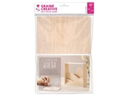 5 Folhas de Madeira de Balsa A4 2mm GRAINE CRÉATIVE