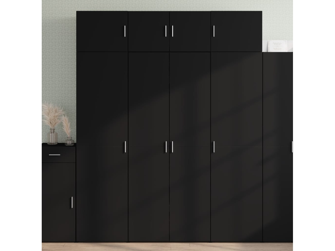 Mueble Alto 80x42,5x185 cm Madera Negra Deriv.
